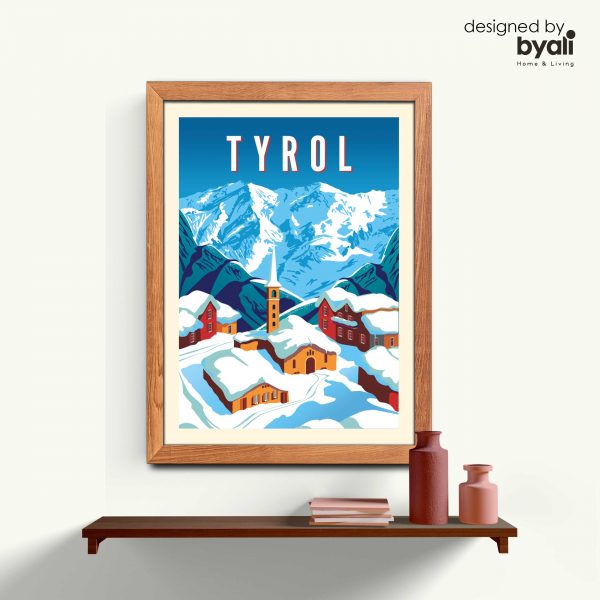 Tyrol Retro Şehir Ahşap Çerçeveli Tablo CR 1107