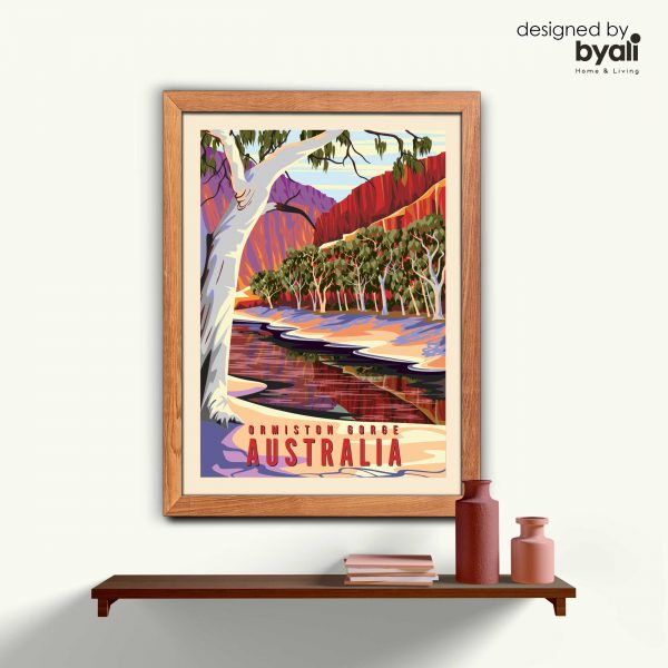 Australia Retro Şehir Ahşap Çerçeveli Tablo CR 1117
