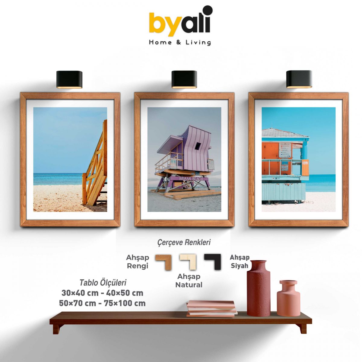 Miami Beach 3’lü Tablo Seti - F1053---0