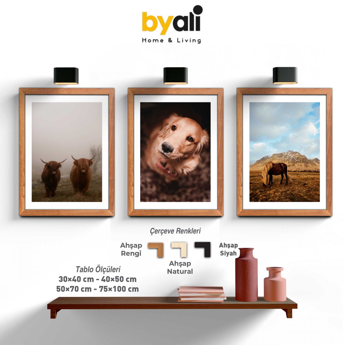 Animals 3’lü Tablo Seti - F1061---0