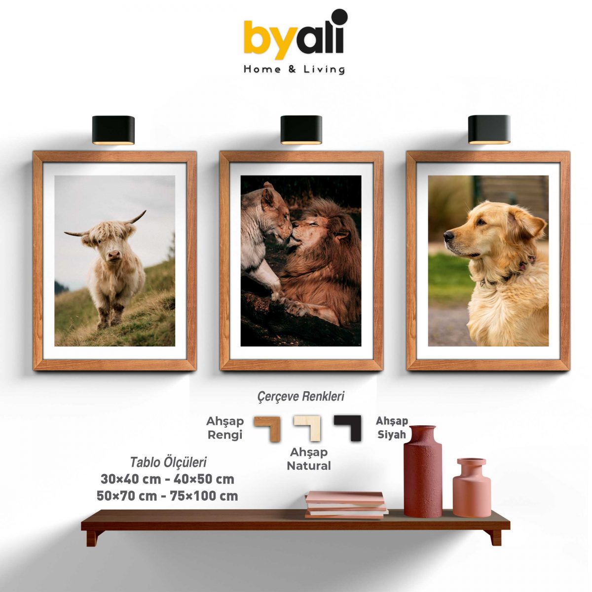 Animals 3’lü Tablo Seti - F1064