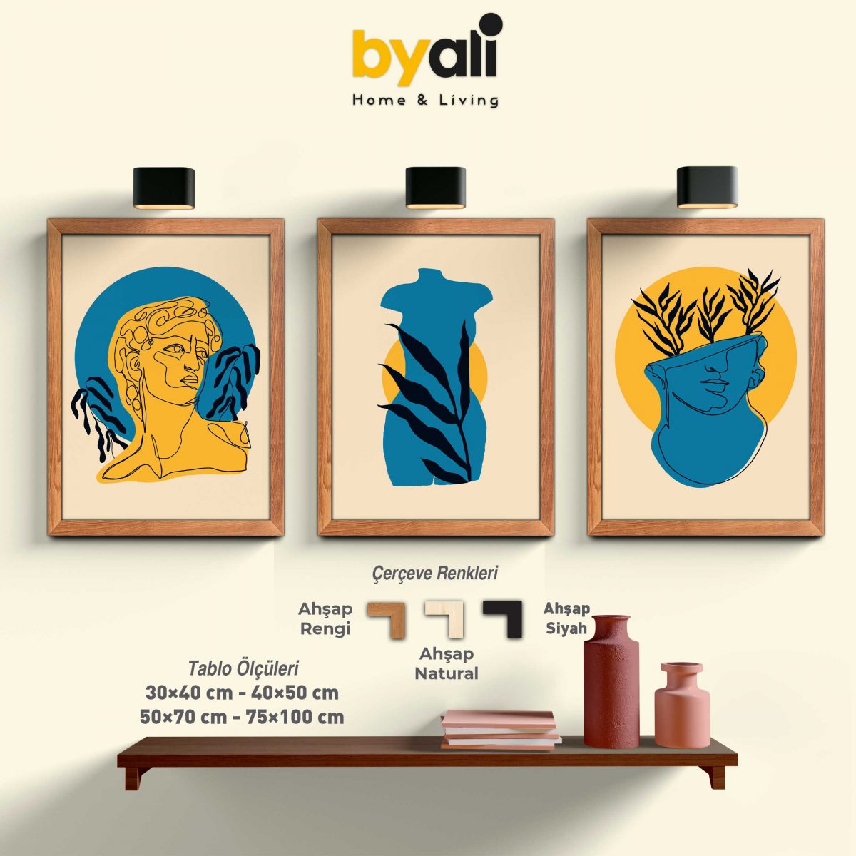 Modern Art 3’lü Tablo Seti - 3324-0