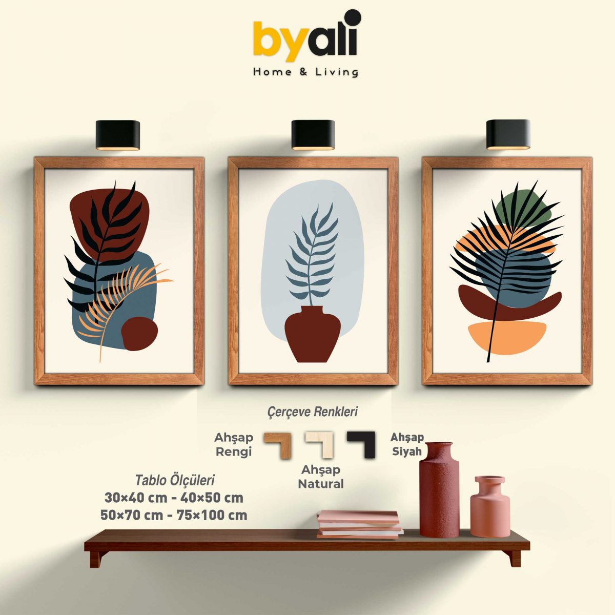 Boho Art 3’lü Tablo Seti - 3325-0